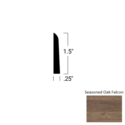 Johnsonite Seasoned Oak Falcon Rubber Moulding / Trim