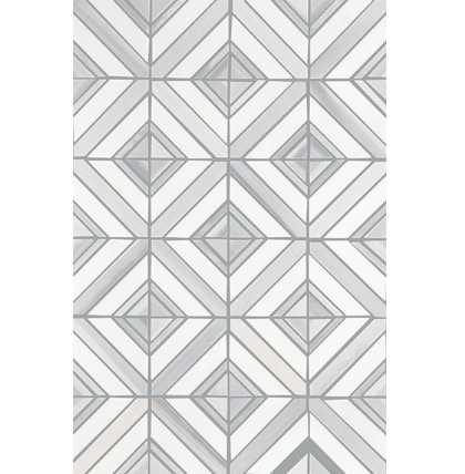 Perfit Mosaix Grey Palissandro & Thassos Natural Stone Mosaic - Maze - Polished