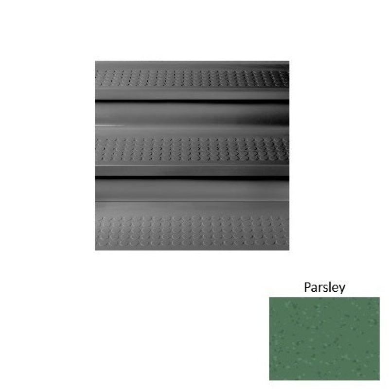 Symmetry 96 Parsley Vantage With Riser Rubber (Sq) Stair Tread With Dupont Kevlar - Textured