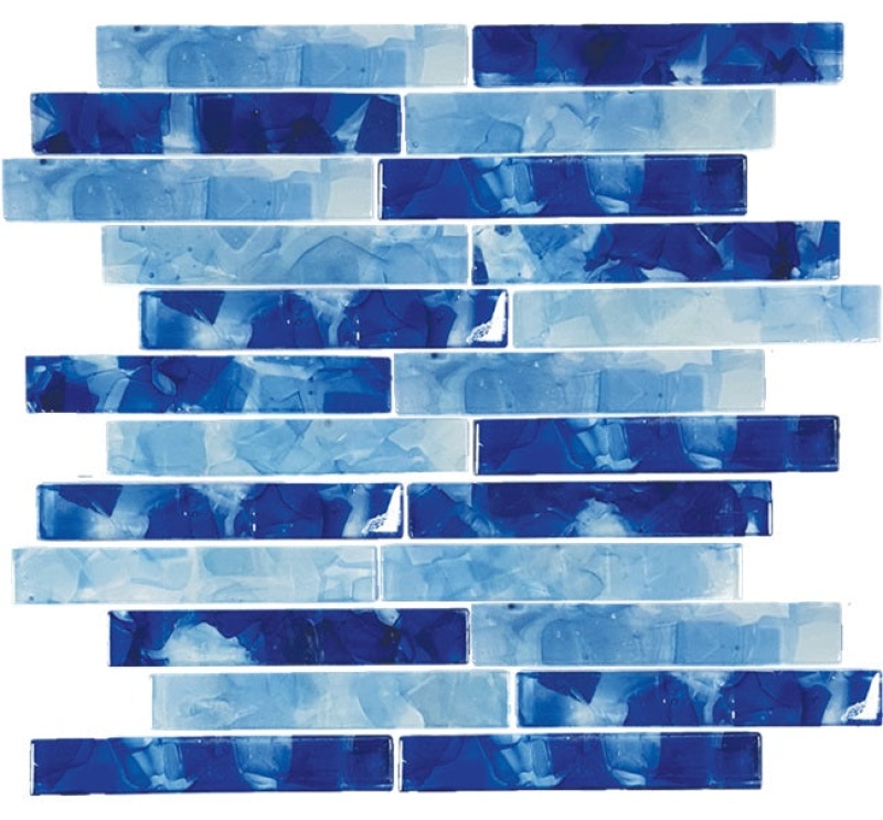 Aquatica Flower Pool Blend Glass Mosaic