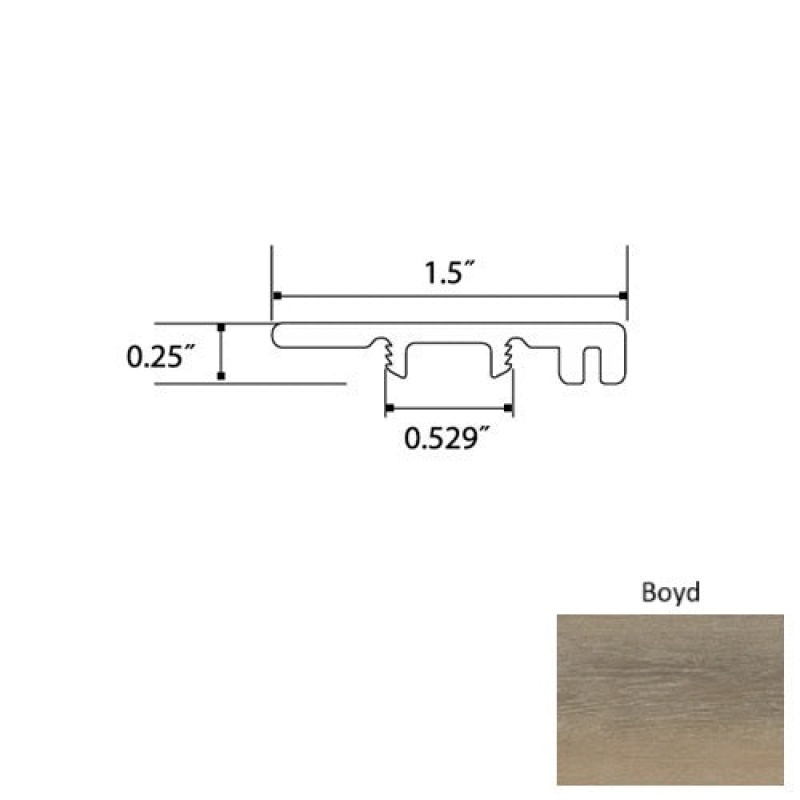Jasper Boyd Luxury Vinyl Moulding / Trim - 94" End Cap