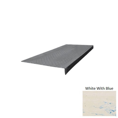 Evolving Styles Creative Elements White With Blue Type 650 SN Distinct Designs Rubber Stair Tread