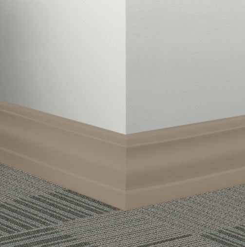 Johnsonite Wetlands Rubber Millwork Contoured Wall Base - 4 1/4" X 96" X 3/8" Delinate - Millwork Contoured Wall Base