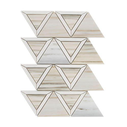 Eternal By Jeffrey Court Croquet Marble Mosaic - Triangle - Honed & Polished