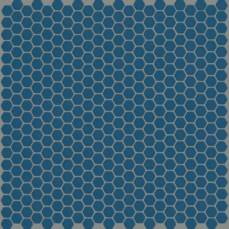 Retro Indigo Hex Glass Mosaic - Hexagon - Matte