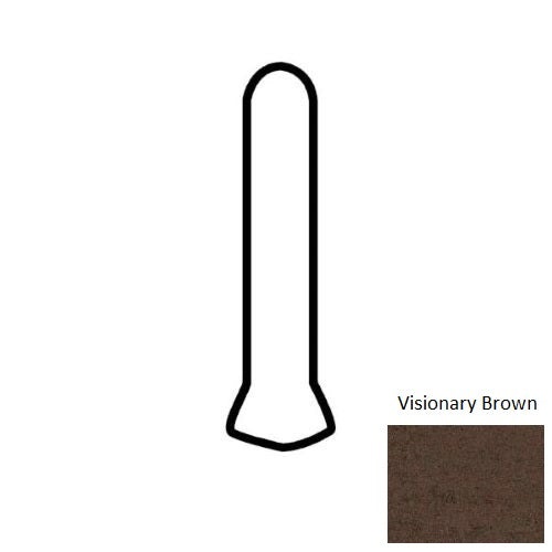 Ultra Modern Visionary Brown 1" x 6" Cove Base Outcorner