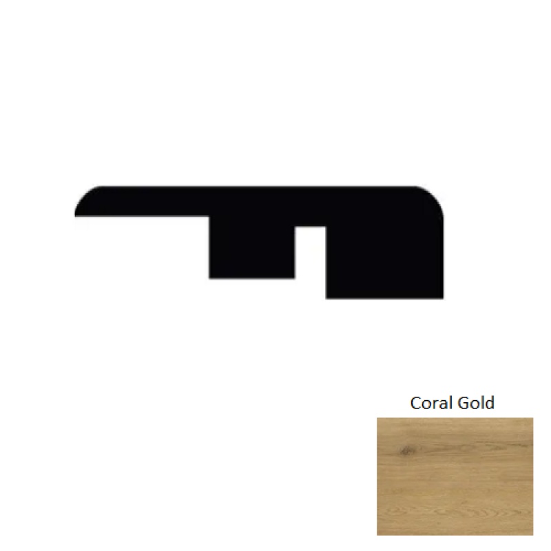 White River Coral Gold Luxury Vinyl End Molding