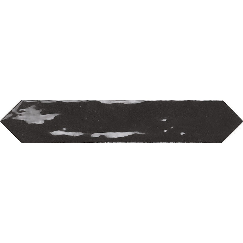 Piccadilly Graphite Ceramic Tile - Glossy - 1.7" X 9.6"