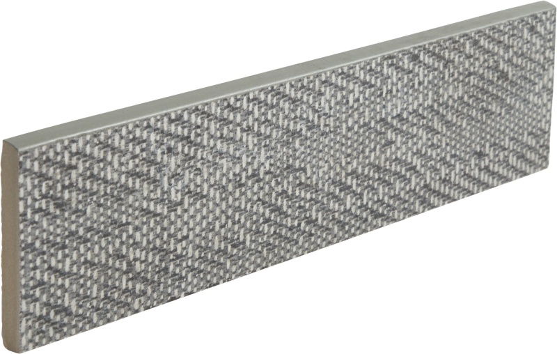 Digitalart Grey Porcelain Wall Trim - 3" x 12" Bullnose - Matte