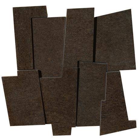 Soho Brown Modula Porcelain Mosaic - 12" X 12" Deco - Matte