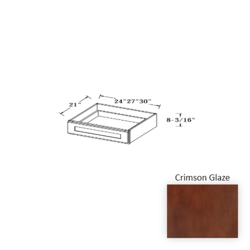 Crimson Glaze Wood Kitchen Knee Drawer 30" x 21" x 6"