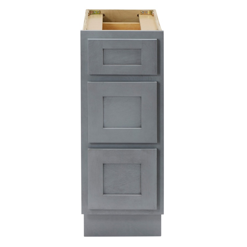 Cvd Silver Wood 3 Drawers Bathroom Cabinet - 12" X 21" X 32.5" - Silver