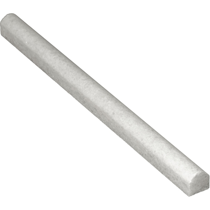 Polar White Marble Liner - 3/4" X 12" Bullnose - Polished