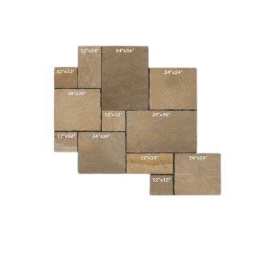 Buff Big Sandstone Rock Face Jumbo Pattern - Natural Cleft Face & 4 Sides - Various Sizes