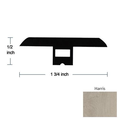 Beach Harris Luxury Vinyl Moulding / Trim - 94.5-Inch T Molding - Embossed