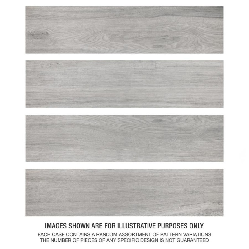 Amazon Silver Smoke Porcelain Tile - Matte - 8 1/2" X 35 1/2"