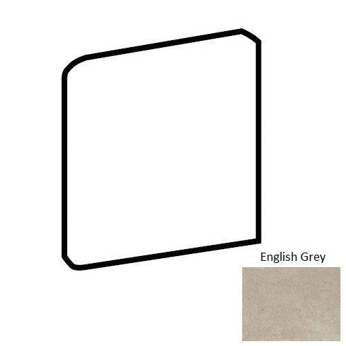Windmere English Grey Ceramic Wall Trim - 3" X 3" Bullnose Outcorner - Matte