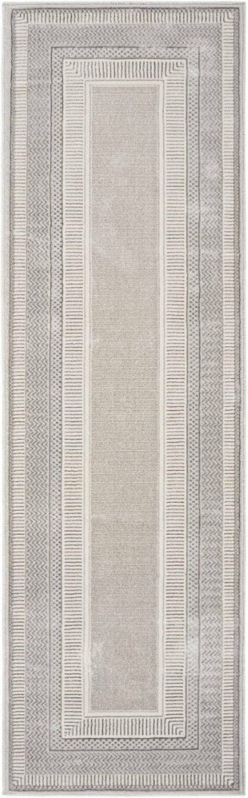 Glitz Silver Contemporary Area Rug - 8 Ft Runner
