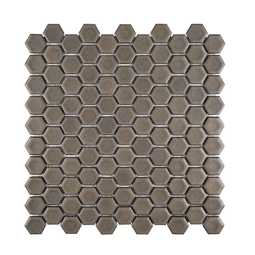 Ashland & Halsted Distressed Porcelain Mosaic - 1" Hexagon - Matte