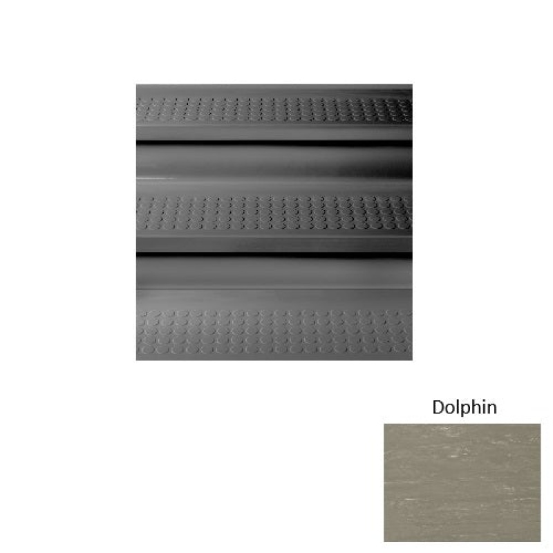 Roppe Marbleized M129 Dolphin Raised Circular Rubber Stair Tread with Riser – Textured