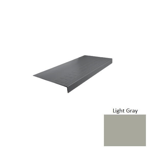 Flextones Light Gray Type 800 Distinct Designs Rubber - 12 1/4" X 72" Stair Tread - Raised Square Design