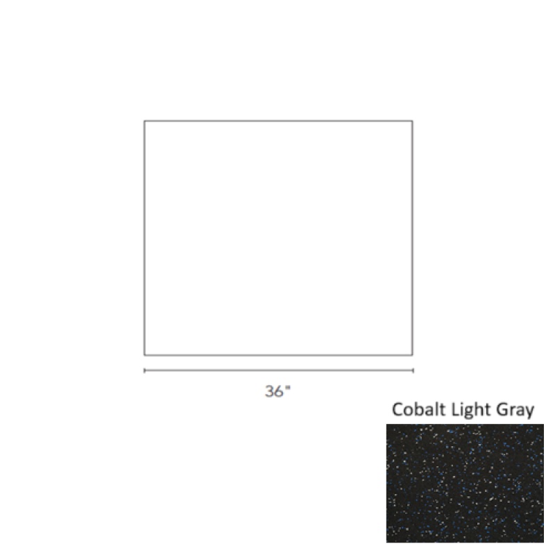 Cobalt / Light Gray Recoil Fitness Flooring Square Edge Tile 70% Chip 5/32 Gauge - Urethane - 36" X 36"