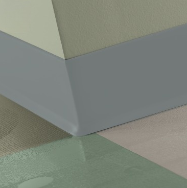 Johnsonite Medium Grey Vinyl Traditional Wall Base