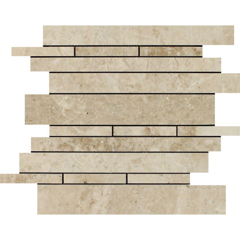 Cappuccino Marble Mosaic - Linear - Polished, Per Pack: 20 Enter Quantity In Sheets