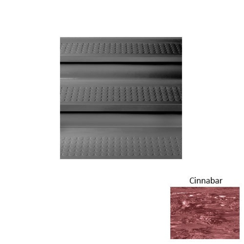 Roppe Marbleized Cinnabar Stair Tread With Riser