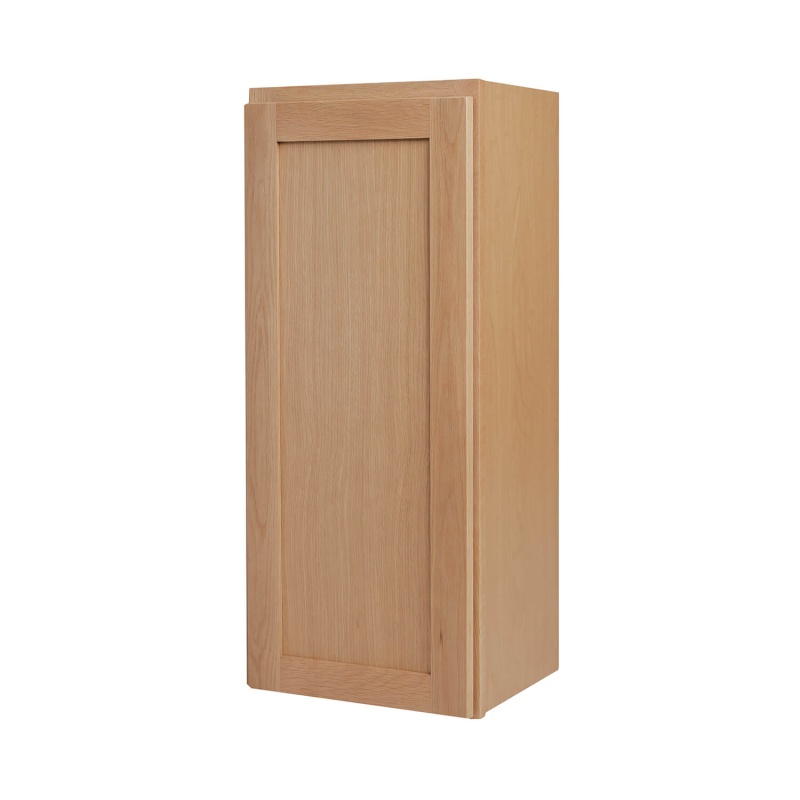 White Oak Wood Kitchen Spice Rack Pull-Out Base Cabinet