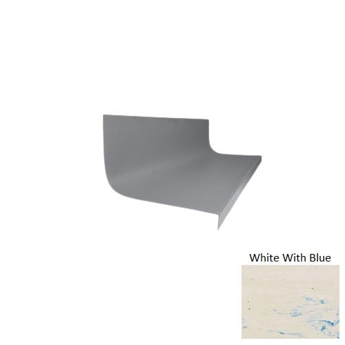 Evolving Styles Creative Elements White With Blue Type 1900 Distinct Designs Rubber - 20 3/8" X 72" Stair Tread - Hammered