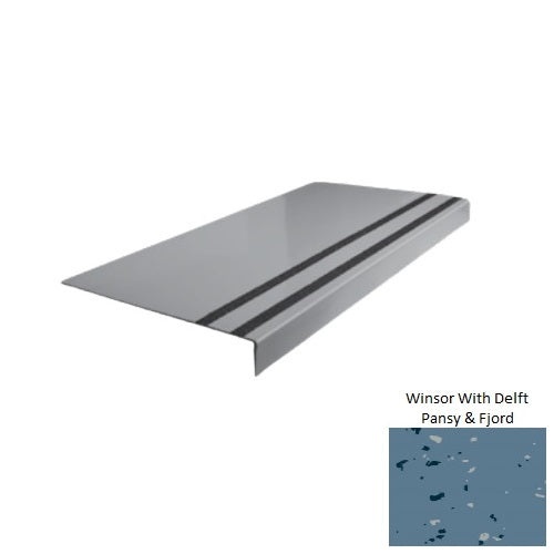 Spextones Winsor with Delft Pansy & Fjord Type 130 Rubber Stair Tread