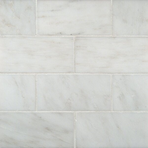 Greecian White Beveled Marble Tile - Polished - 3" x 6"