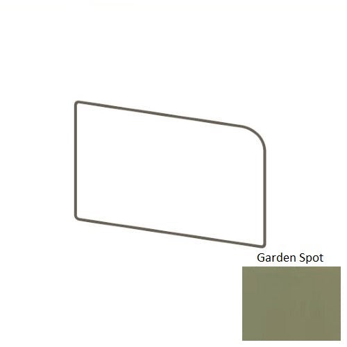 Color Wheel Classic Garden Spot Ceramic Wall Trim - 3" X 6" Bullnose Corner Left - Semi Gloss