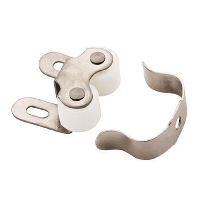 Steel Roller Cabinet Catch - Nickel - 1" (25 Mm) Length