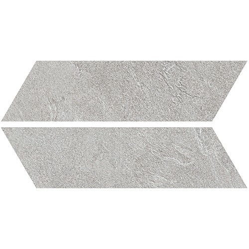 Waterfall Silver Gramma 72 Accent Chevron Porcelain Tile - Matte - 6.63" X 19.5"