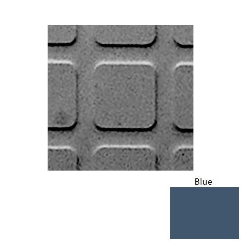 Flextones Blue Square 2 Rubber Tile, Textured 18" x 18"