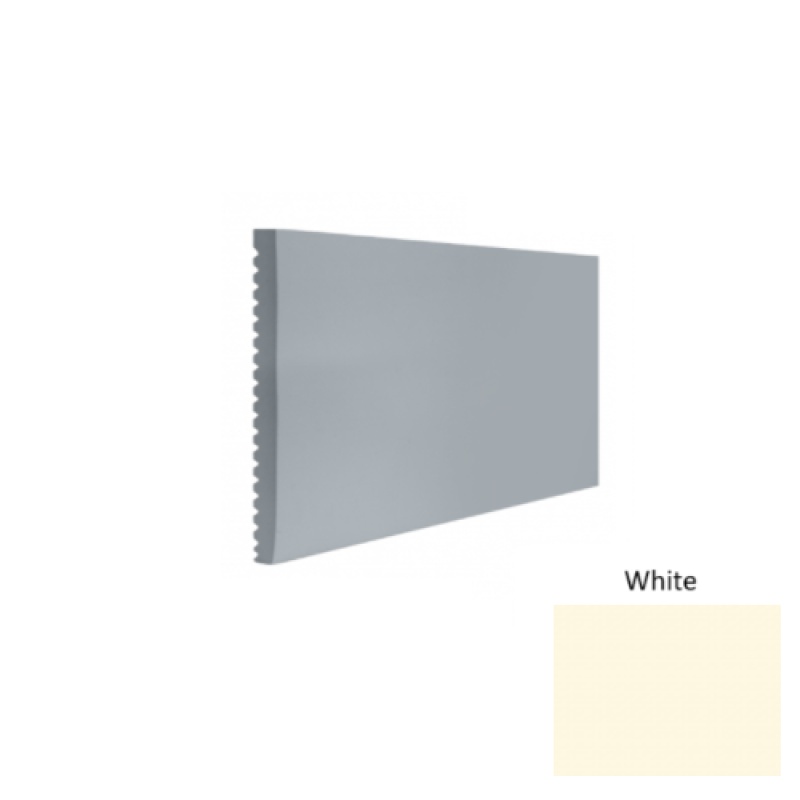 Contours #60 Candid White Rubber Profiled Wall Base - Satin