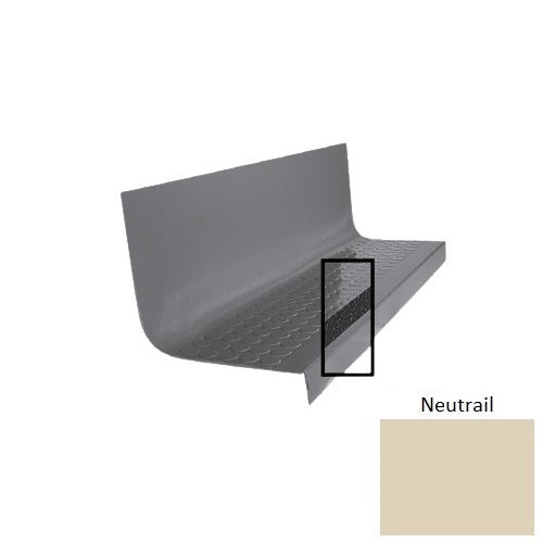 Flextones Neutrail Type 1776 With Flush Ribbed / Smooth Insert Distinct Designs Rubber - 20 1/2" X 72" Stair Tread - Rgt Radial Ii Raised Disc Design