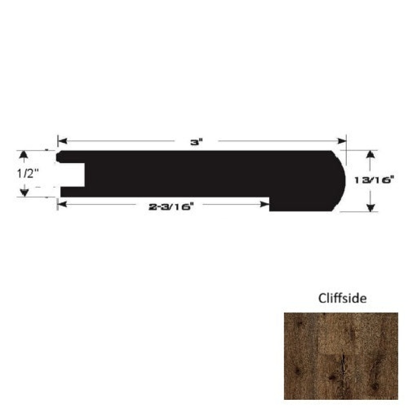 Cliffside Hardwood Moulding / Trim - 90" Flush Stairnose - Ultra Low Gloss Urethane