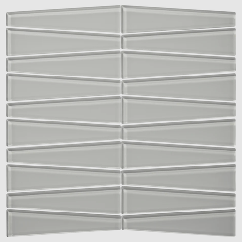Glass Essentials Fog Glass Mosaic - Waveline