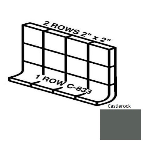 Keystones Unglazed Mosaic Castlerock Porcelain Wall Trim - 5" X 12" Built Up Base (Mb5a) - Matte