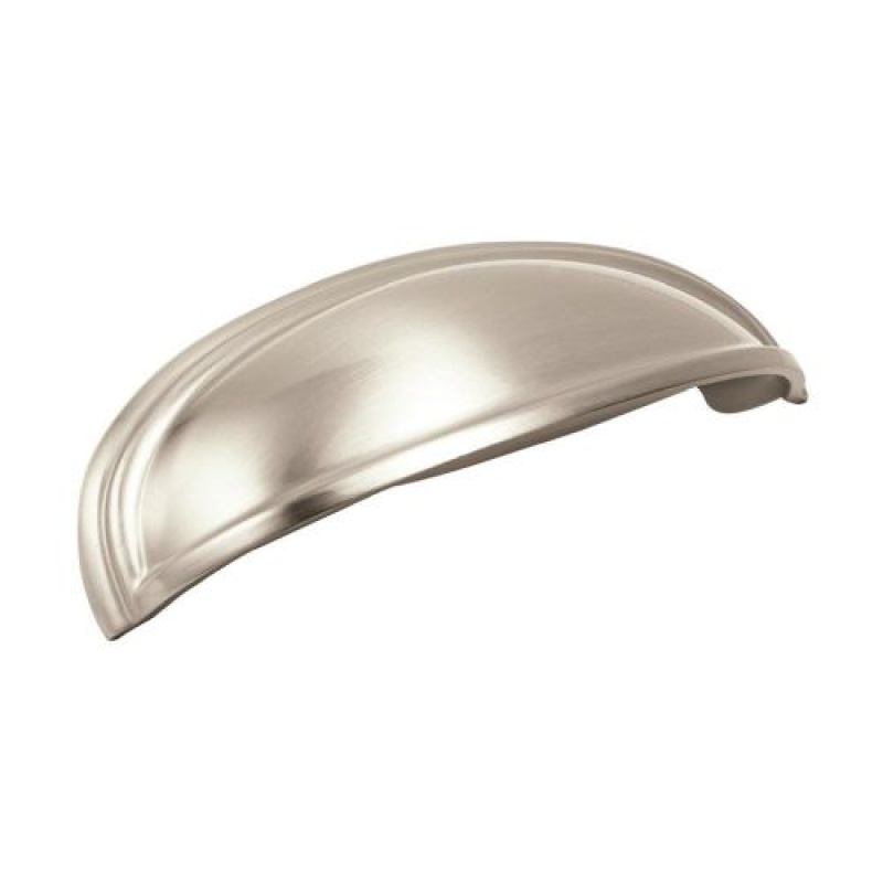 Ashby Zinc Cabinet Cup Pull - Satin Nickel - 3" (76 Mm) & 4" (102 Mm) Center To Center
