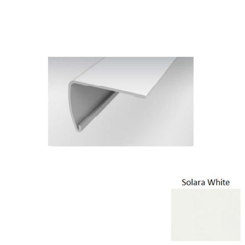 Grantshire Solara White Luxury Vinyl Moulding / Trim - 2" X 94" Extra Tall Stair Nose - Embossed