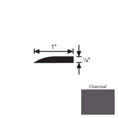 Flextones Charcoal Vinyl Tile Reducer Strip