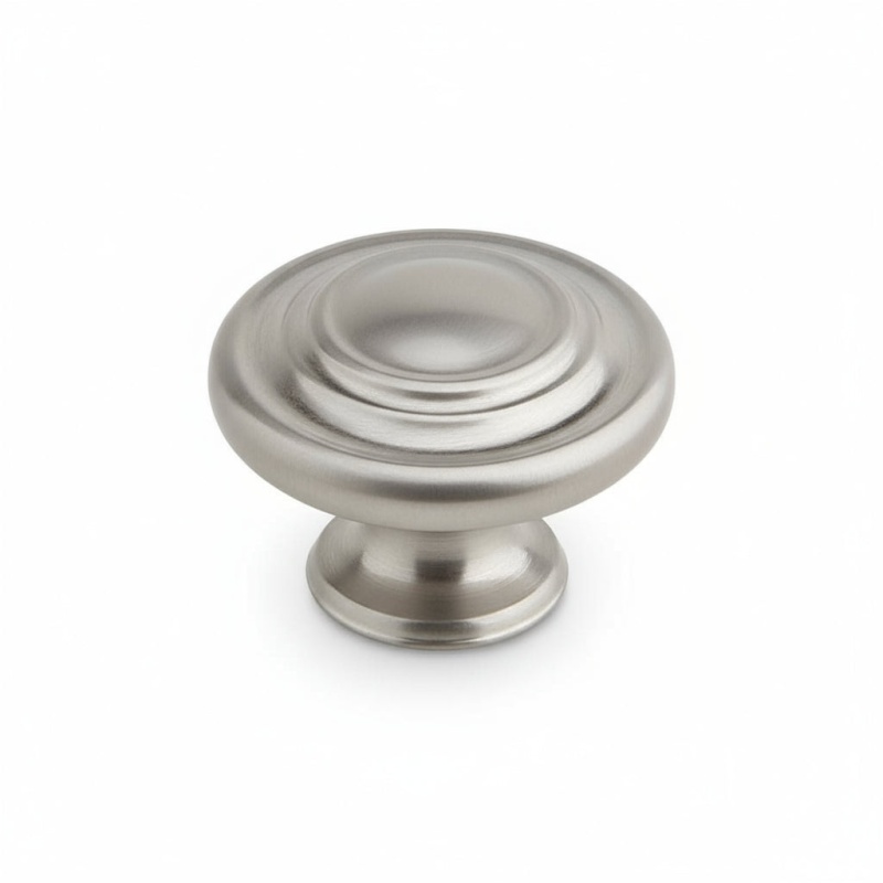Silverline K2003 Zinc Alloy Cabinet Knob - Brushed Satin Nickel - 1 5/16" X 1 5/16"