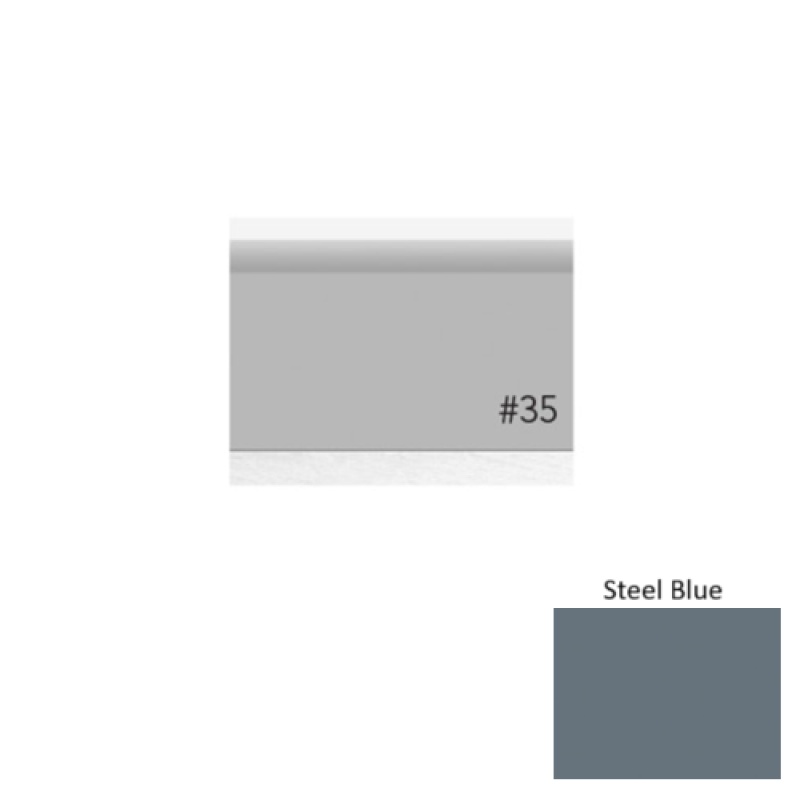 Pinnacle Plus #35 Sleek Steel Blue Rubber Coil Wall Base - 4 9/16" X 60 Ft