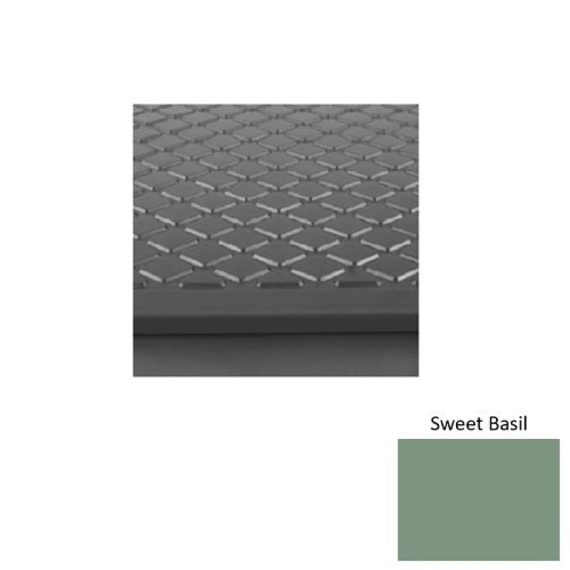 Solid 30 Sweet Basil Diamond Rubber (Sq) With Black Abrasive Strip Stair Tread - Textured