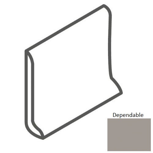 Color Story Wall Dependable Ceramic Wall Trim - 6" X 6" Sanitary Cove Base Slim Foot