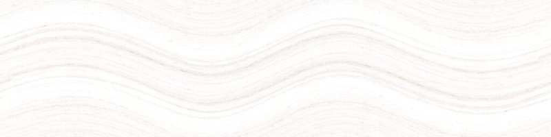 Ocean Wave Ice White Porcelain Tile - Glossy - 6" X 24"